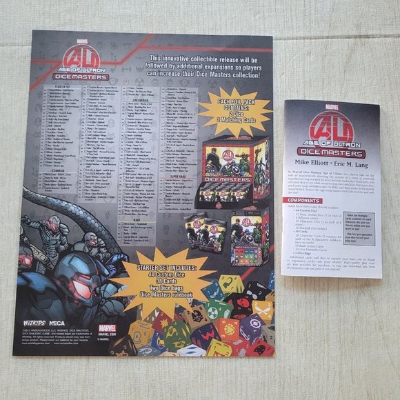 Wizkids Marvel Age Of Ultron Dice Masters 25 Cards 236 Dice - Picture 8 of 8